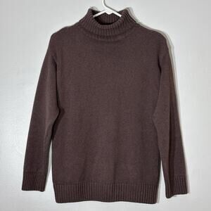 Women’s Size S Paul James Brown Turtleneck 100% Cotton